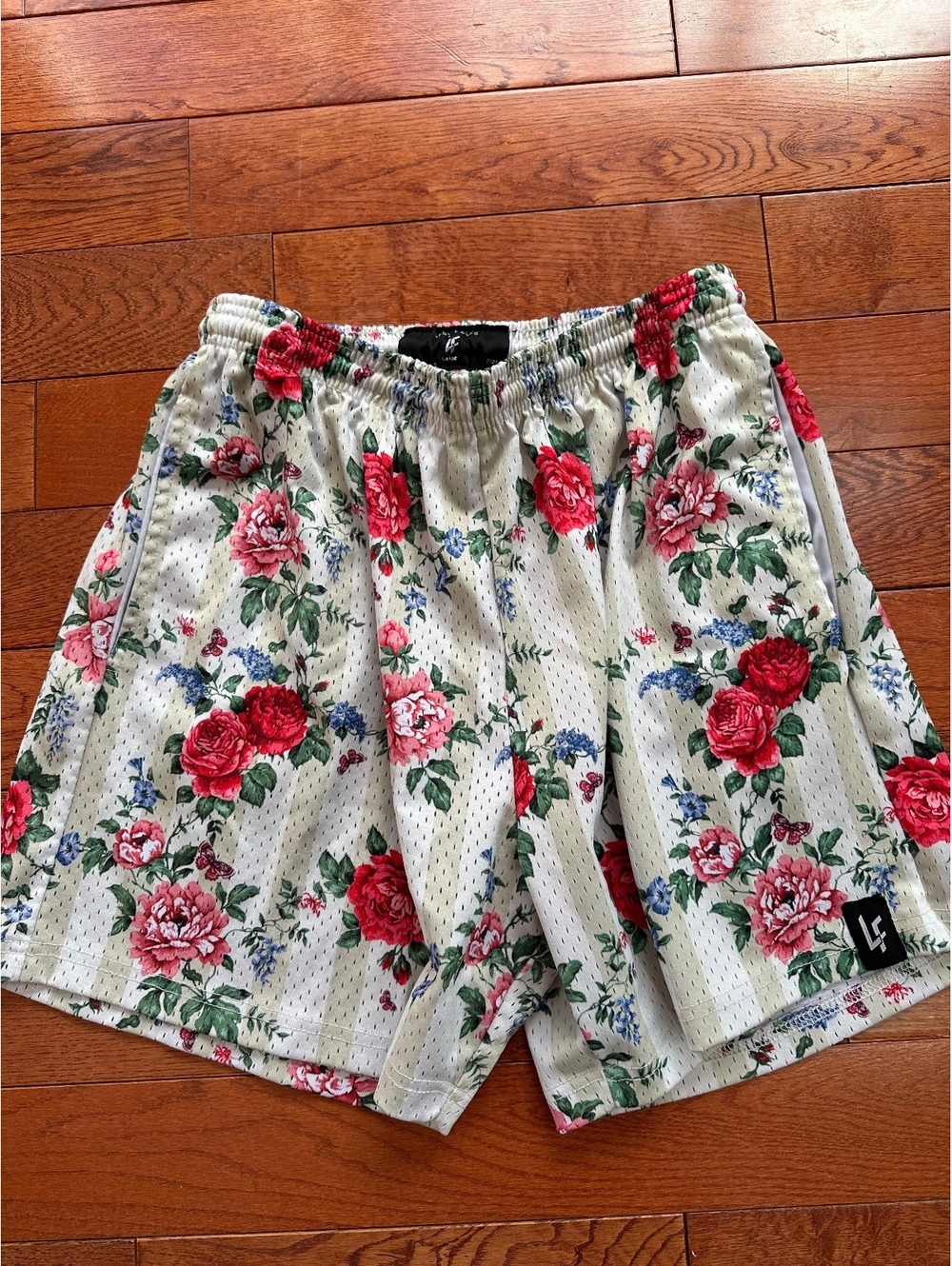 Lost Files SS 2023 Floral Mesh Basketball Shorts L